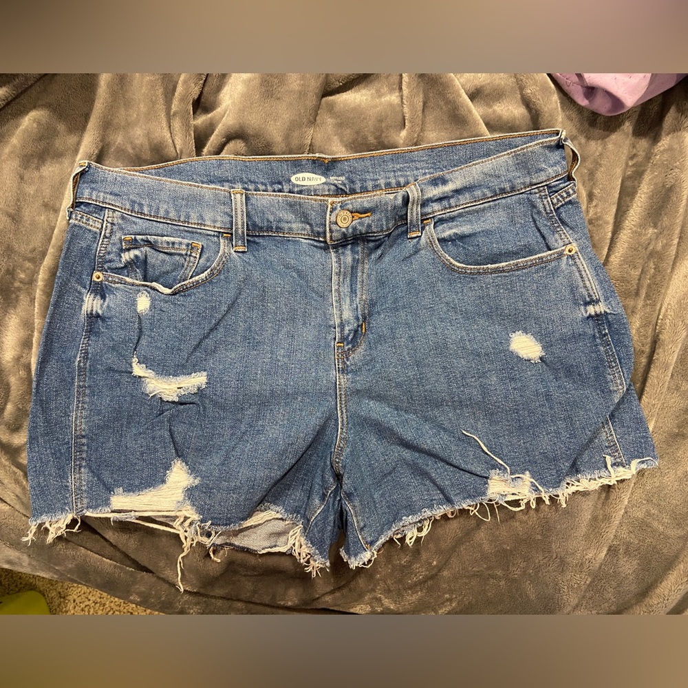 Distressed denim shorts from old navy